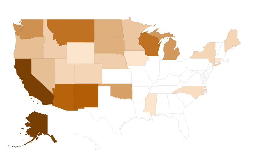 Tribal Energy Program projects by state map.png