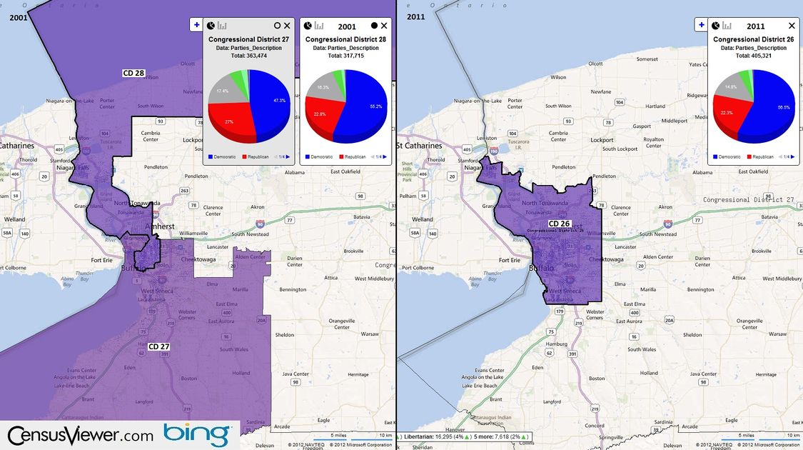 Congressional districts in New York after the 2010 Census redistricting