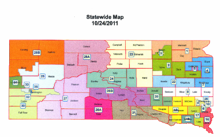 This is the approved South Dakota State Legislature map.