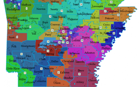 This is the approved Arkansas Senate map.