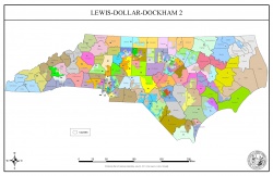 This map shows the second draft of the North Carolina House of Representatives districts.