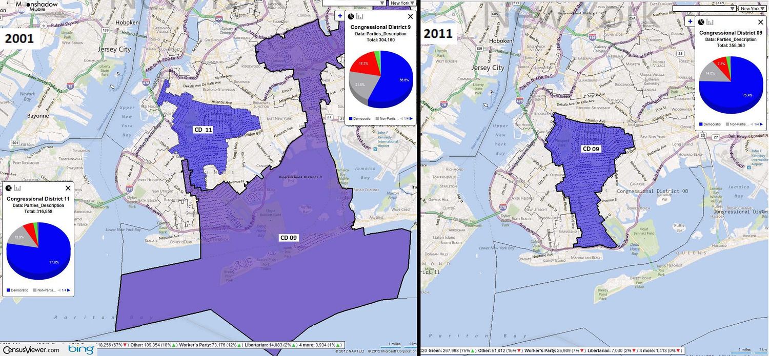 Congressional districts in New York after the 2010 Census redistricting