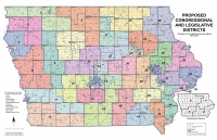 This map shows the 2010 Senate and House districts as passed by the legislature. Each Senate district is divided into two house districts, as noted by the blue lines.