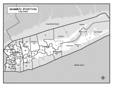 This is the approved Assembly map for Long Island.