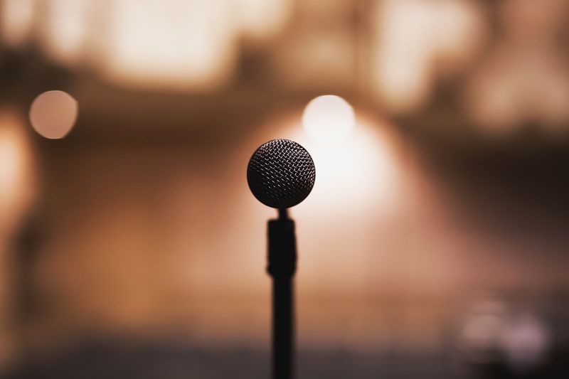 File:Black microphone with fuzzy background-64057.jpeg