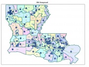 Figure 2: This map shows the Louisiana House districts after the 2010 census.