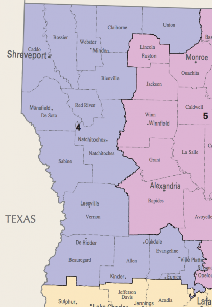 File:LA 4th congressional district.png