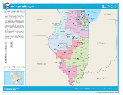 Redistricting in Illinois Ballotpedia - 400px Illinois Congressional Map 2010 