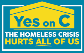 Our City, Our Home - Yes on C campaign logo