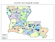Figure 2: This map shows the Louisiana Senate districts after the 2010 census.