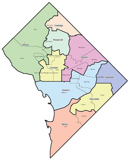 Washington D.C.'s new elementary school boundaries