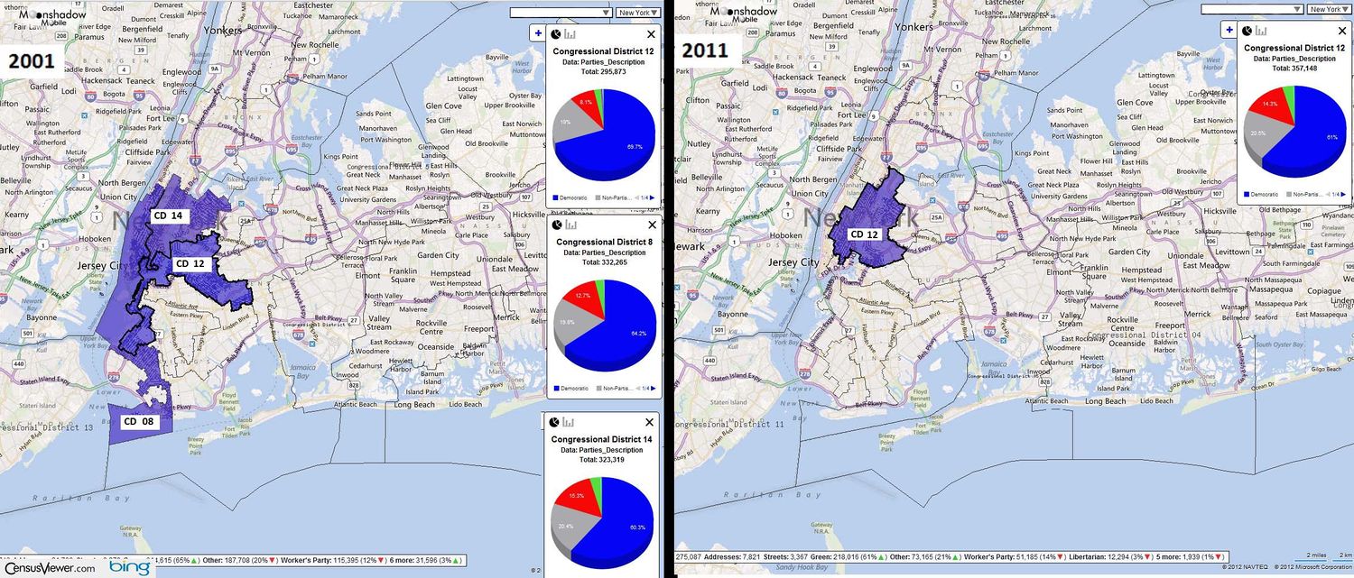 Congressional districts in New York after the 2010 Census redistricting ...