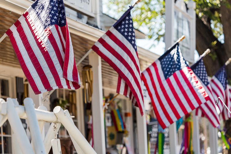 File:US flags on main street.jpeg