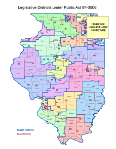 This is the approved Illinois Legislature map for the entire state.