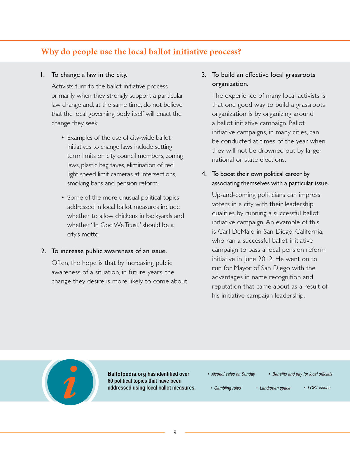 Local Ballot Initiatives Why Do People Use The Local Ballot Initiative Process Ballotpedia Local Ballot Initiatives Why Do People Use The Local Ballot Initiative Process Ballotpedia
