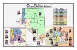 Figure 1: This map shows the Nevada State Senate districts before the 2010 Census.