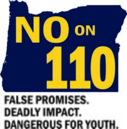 No on Measure 110 campaign logo