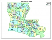 Figure 1: This map shows the Louisiana House districts after the 2000 census.