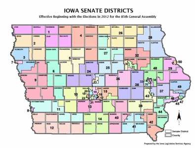 This is the approved Iowa Senate map.
