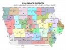 This map shows the Iowa State Senate Districts after the 2000 census.