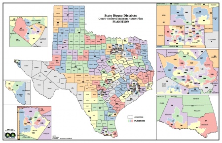 This is the approved interim Texas House map for 2012.