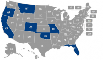 Initiated amendment certified for the 2010 ballot Map.png