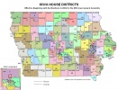 This map shows the Iowa House Districts after the 2000 census.