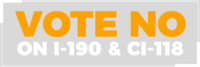 No on I-190 and CI-118 campaign logo